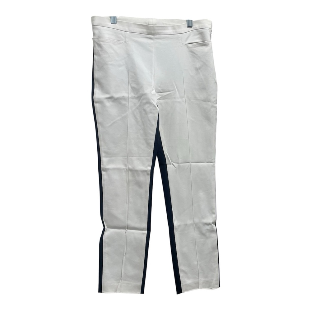Akris Punto white front black back skinny pants Size 6